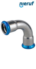 Łuk 90° złączka zaciskana W x W DN65 - 76,1 mm, r=1,2 Stal nierdzewna