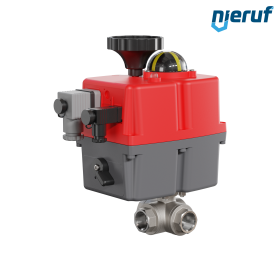 3-drożny elektryczny zawór kulowy 24-240V DN15 - 1/2" cala ze stali nierdzewnej zredukowany przepływ z otworem T