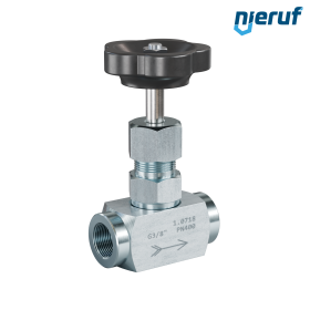 Zawór iglicowy 3/8" cala NV01 Stal (ocynkowana na niebiesko)
