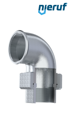 Złączka z żeliwa ciągliwego Dwuzłączka kolankowa nr. 95, DN25 - 1" cal ocynkowane Złączka z żeliwa ciągliwego Dwuzłączka kolankowa nr. 95, DN25 - 1" cal ocynkowane