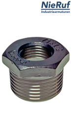 Redukcja 1/2" x 1/4" cala NPT Stal nierdzewna 316L GZxGW Redukcja 1/2" x 1/4" cala NPT Stal nierdzewna 316L GZxGW