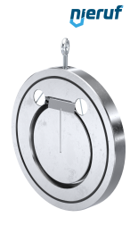 Klapa zwrotna międzykołnierzowa DN100 ZR02 Stal nierdzewna 1.4408 FKM (Viton)