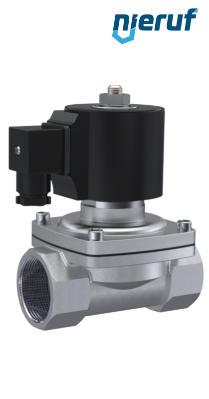 Zawór elektromagnetyczny G 1 1/2" cala stal nierdzewna EV06 FKM 24V DC