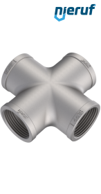 Czwórnik krzyżowy DN15 - 1/2" cala Stal nierdzewna 316 Kąt 90° GW
