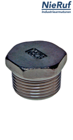 Zaślepka 3/8" cala NPT Stal nierdzewna 316L GZ
