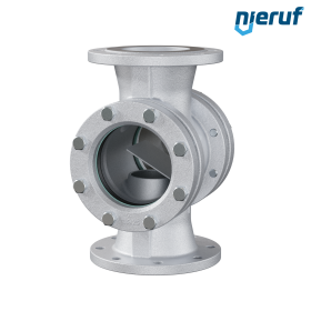 Wziernik kołnierzowy DN200 Żeliwo szare GG25 Szkło borokrzemowe Wersja z klapą