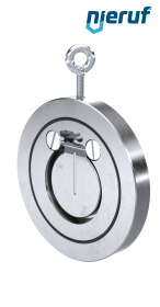 Klapa zwrotna międzykołnierzowa DN50 ZR02 Stal nierdzewna 1.4408 FKM (Viton)
