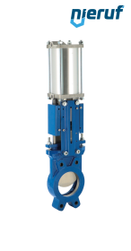 Zasuwa nożowa DN 150 SR02 EPDM Siłownik pneumatyczny dwustronnego działania