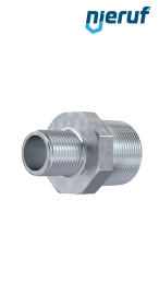 Złączka z żeliwa ciągliwego Nypel redukcyjny nr. 245, 3/4" x 1/2" cala ocynkowane