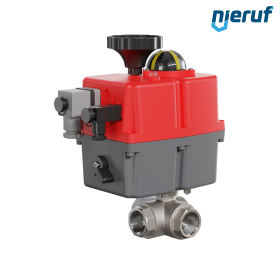 3-drożny elektryczny zawór kulowy 24-240V DN20 - 3/4" cala ze stali nierdzewnej zredukowany przepływ z otworem L