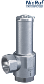 Narożny zawór przelewowy 1" cal GW UV04 Stal nierdzewna AISI 316L 2,0 - 12,0 bar