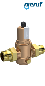 Reduktor ciśnienia 1" cal DM02 brąz FKM 1.0 - 8.0 bar