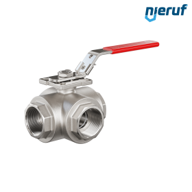 3 drożny zawór kulowy GK09 DN40 - 1 1/2" cala z otworem T