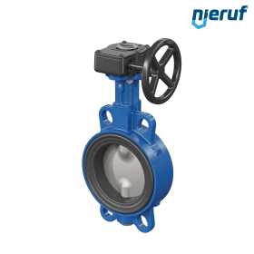 Przepustnica AK01 DN 100 PN6-PN10-PN16 & ANSI150 DVGW-woda pitna przekładnia ślimakowa