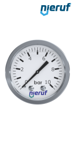 Manometr G 1/4" budowa osiowa 50 mm 0 - 10,0 bar z wypełnieniem glicerynowym