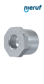 Złączka z żeliwa ciągliwego Złączka redukcyjna nr. 241, 3/4" x 1/2" cala ocynkowane